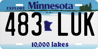 MN license plate 483LUK