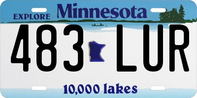 MN license plate 483LUR