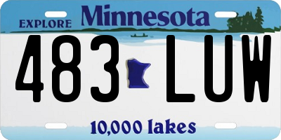 MN license plate 483LUW