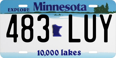 MN license plate 483LUY