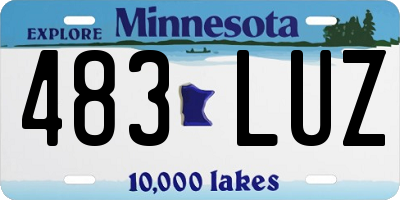 MN license plate 483LUZ
