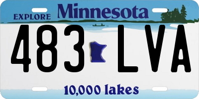 MN license plate 483LVA