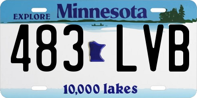 MN license plate 483LVB