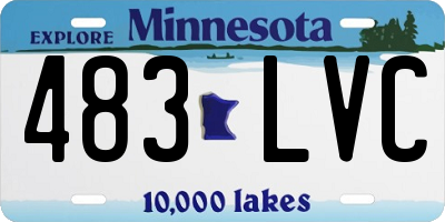 MN license plate 483LVC