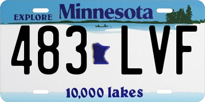 MN license plate 483LVF