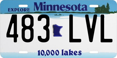 MN license plate 483LVL