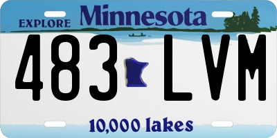 MN license plate 483LVM