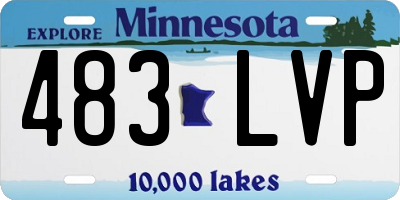 MN license plate 483LVP