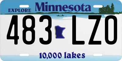 MN license plate 483LZO