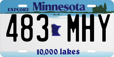 MN license plate 483MHY