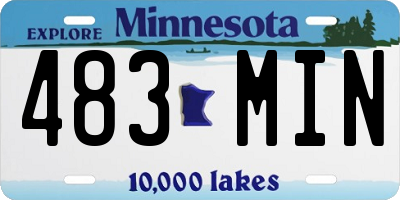 MN license plate 483MIN