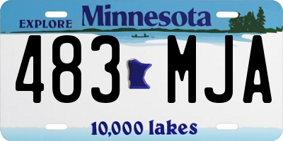 MN license plate 483MJA