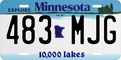 MN license plate 483MJG