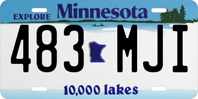 MN license plate 483MJI