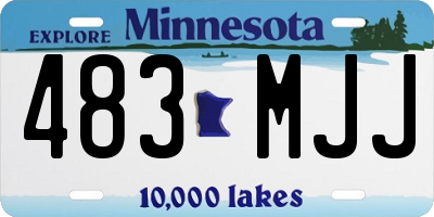 MN license plate 483MJJ