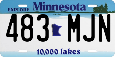 MN license plate 483MJN