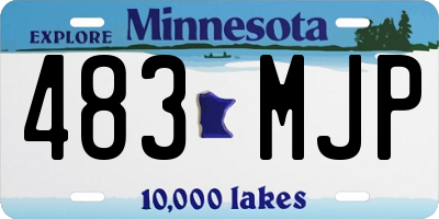MN license plate 483MJP