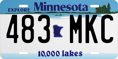 MN license plate 483MKC