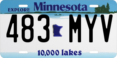 MN license plate 483MYV
