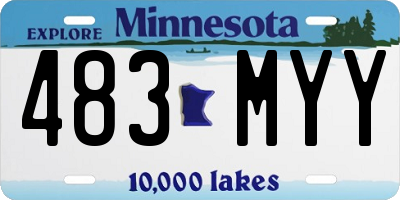 MN license plate 483MYY