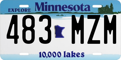 MN license plate 483MZM