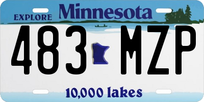 MN license plate 483MZP
