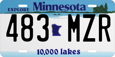 MN license plate 483MZR