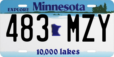 MN license plate 483MZY
