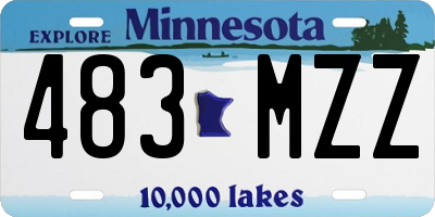MN license plate 483MZZ