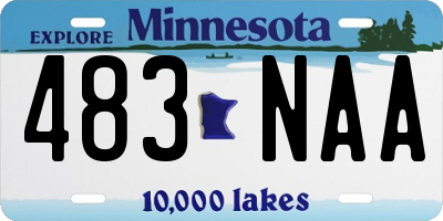 MN license plate 483NAA