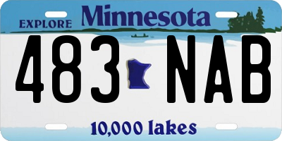 MN license plate 483NAB