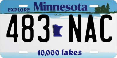 MN license plate 483NAC
