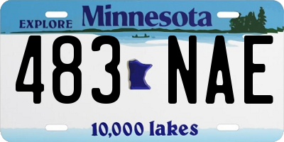 MN license plate 483NAE