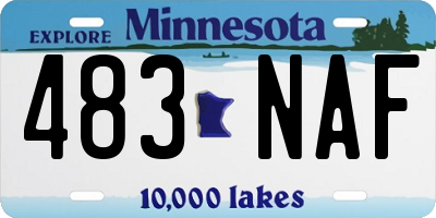 MN license plate 483NAF