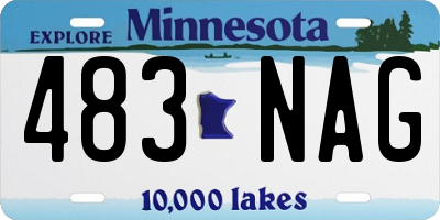MN license plate 483NAG