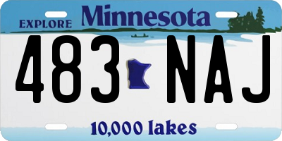 MN license plate 483NAJ