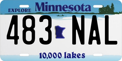 MN license plate 483NAL