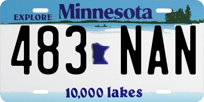 MN license plate 483NAN