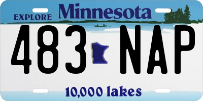 MN license plate 483NAP