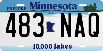 MN license plate 483NAQ