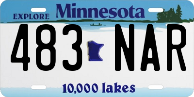 MN license plate 483NAR