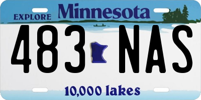 MN license plate 483NAS