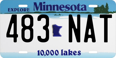 MN license plate 483NAT