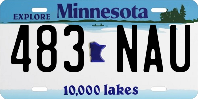 MN license plate 483NAU