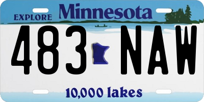 MN license plate 483NAW