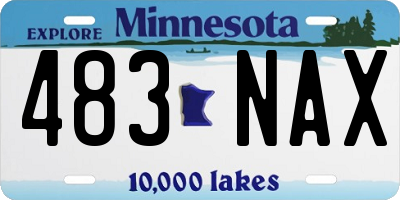 MN license plate 483NAX