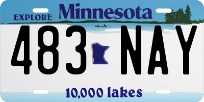 MN license plate 483NAY