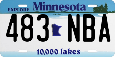 MN license plate 483NBA