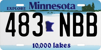MN license plate 483NBB