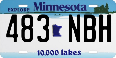 MN license plate 483NBH